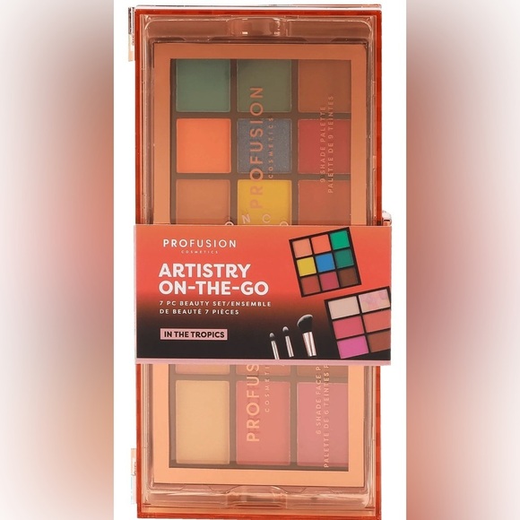 Profusion Cosmetics Artistry On-The-Go Eyeshadow and Face Palette In The Tropics - Picture 1 of 11